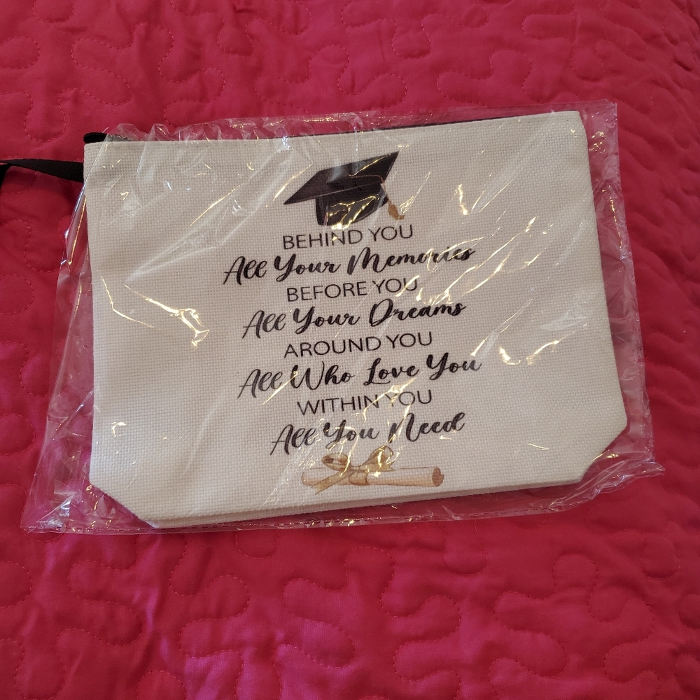 Graduation Themed White Pouch